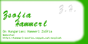 zsofia hammerl business card